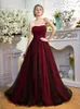 Black And Red Gothic A-line Wedding Dresses Strapless Sparkly Bead Non White Vintage Colorful Wedding Gowns Robe De Mariee