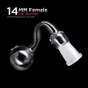 Hookahs Glass oil burner thick 10mm 14mm 18mm Male Female pyrex clear curve water pipe for smoking bongs YG123