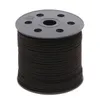 100m / lot multicolors 2.7x1.5mm Faux Suede Cord / String / Rope / Thread Velvet Läderband för halsband Armband Smycken