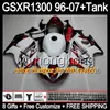 8Gift Gloss Röd för Suzuki Hayabusa GSXR1300 96 97 98 99 00 01 13MY148 GSXR 1300 GSX-R1300 GSX R1300 02 03 04 05 06 07 Top Röd Svart Faäkning