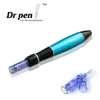 Rechargeable Derma Pen Auto Micro Igły Derma Pen z 102 sztuk jednorazowych wkładów elektrycznych mikro dermapen z batonem do usuwania blizny