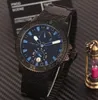 Orologi da polso meccanici automatici da uomo in acciaio inossidabile luminoso trasparente in PVD nero di lusso Orologi eleganti da uomo in gomma nera 338t