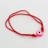 Nova Kabalah Red String Bracelet Mix Cor Resina Mal Eye Bead Proteção Vermelha Suspensão Sorte Forte Braceletes 100 pcs B-35