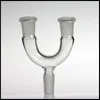 Glas-Drop-Down-Dropdown-Adapter, Doppelkopf-Adapter, 14,4 mm, 18,8 mm, männlich auf weiblich, für Wasserbongs und Pfeifen aus Glas