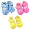 Partihandel-0-18 månader Spädbarn Prewalker Toddler Girls Kid Bowknot Soft Anti-Slip Crib Shoes