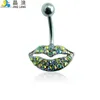 New Style! DIY High Quality Fashion Silver Surgical Steel Colorful Rhinestone Lip Shape Belly Button Ring For Women Body Piecing Jewelry