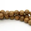 10 pcs/lot 8x108 chapelet tibétain classique pour hommes et femmes chaud bois de wengé naturel jaune bois prière Mala perlé Bracelets ou collier