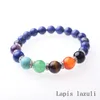 Mode 7 chakra's zomer vrouw coole behandeling yoga natuursteen armband semi-edelstenen reiki gebed stenen vrouwen