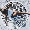 160cm Large Colorful Beach Towels With Tassel Bohemia Swimming Bath Towel Letter Print Picnic Serviette Indian Mandala Beach Throw Tapestry