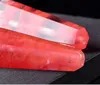 High Quality 100% Natural Quartz crystal Red Melting free smoking pipe with carb and 3 screens