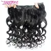 Menschliche Haarwebart Lose Welle Clip Ins Brasilianisches Reines Haar Extensions 10 teile/los 100 glot Natürliche Farbe Lose Welle Haar3846033