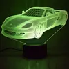 超ランニングカーナイトライトUSB電源ボタンスタイルセブンカラーLEDクリエイティブ3Dホームベッドルーム展示ホールエイス雰囲気