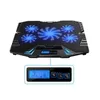 New 12-15.6 inch laptop Cooling Pad Laptop cooler USB Fan with 5 cooling Fans LED screen Light Notebook Stand and Quiet Fixture for laptop