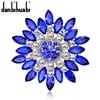 Broches de strass azul grande azul Broches de casamento Flores de buquê de broche para mulheres Acessador de roupas de jóias de moda barata4917087