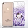 Cas de téléphone portable Bling Liquid Case pour iPhone X 8 7 Quicksand Dynamic Ring Holder Cases TPU Frame Cover pour iPhone 6 6S 7 Plus 4J7Y