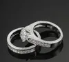 2 beliebte Luxus-Sets von 15 ct aus hochwertigen Diamanten mit eingelegtem Ring aus 14-karätigem Weißgold215I