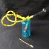 Accessori per bong in vetro acrilico con narghilè blu, accessori per bong in vetro all'ingrosso, narghilè in vetro, fumo per pipa ad acqua, spedizione gratuita