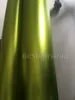 Lime Satin Chrome Vinyl Car Wrap Film with air bubble Free For Luxury Vehicle whole covering Car stickers 1.52x20m 5x67ft