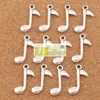 Achtste noot muziek charms hangers 150pcs / lot 23.2x14.8mm antieke zilveren sieraden DIY L238 MIC Hot verkopen