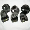 Partihandel Vävar Peruvian Bearbetat Human Hair 20pcs Body Wave Weft Dark Colors 8 "-20" Specialerbjudande