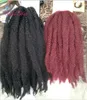 synthétique blonde crépus bouclés 18 pouces Afro crépus marley tresse extension de cheveux bouclés 100 grammes marley tressage cheveux crochet tresses cheveux bolote