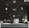 Simple Design Mirror Number Sticker Wall Clock Wall Art DIY Wall Clocks Arcylic 3D Quartz Clock Watch DIY Home Decor