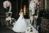 Romantic Speranza Couture Wedding Dresses 2020 Sweetheart Full Appliqued Floral Flowers Cathedral Train Bridal Dress Custom Made Bridal Gown