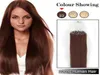 Mikro Döngü Saç Uzantıları İnsan Remy Saç 18 20 22 24 Brezilya Bakire Saç Düz 50g Lot 0 5G Strand 13 Renk