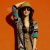 도매 여성 여름 보헤미아 스타일 밀 짚 모자 접이식 스트라이프 꼰된 로프 비치 태양 모자