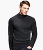 Vente en gros - 2016 nouvelle marque vente chaude pull homme bonne qualité pull tricoté livraison gratuite hommes tricots col roulé noir lxy3331