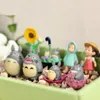 Mi vecino Totoro decoraciones de jardín miniaturas artesanías de resina musgo Micro paisaje 9 unids/set Mini figuras de hadas de jardín para niñas