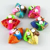 Creative Handmade Słodkie Mini Biżuteria Box Dekoracyjne Kid Monety Przechowywania Case Silk Brocade Craft Cardboard Opakowania Pudełka 10 sztuk / partia