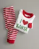 Рождество семьи соответствия Pjs комплект одежды Рождество пижамы наборы Festivel пижамы пижамы взрослых детей я люблю Санта одежда