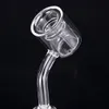 Quarat Thermal Banger Smoking Accessories 28mm Outer Diameter 45 Degree Double Tube Quartz Thermal Bangers Nail For Oil Rigs Glass Bongs