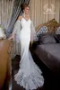 Sexiga Backless Bröllopsklänningar Mermaid Spaghetti Straps Pearls Lace Appliques Avtagbara ärmar Eleganta Bridal Gowns LS 31-2