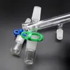 New 3 Joints Glass Drop Down Adapter With Reclaimer And 2pcs Keck Clip 14mm 18mm Female Male Glass Dropdown For Glass Oil Rigs