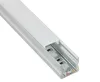 Juegos de 50X1 M/lote canal de aluminio cuadrado anodizado plateado para luces de campo y perfil de tira led para iluminación de suelo o pared SMD5630