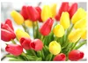11 Kolory PU Plastikowe Slik Bukiet Kwiatowy 32 cm / 12,6 cal Mini Real Dotyka Kwiaty do domu Wyposażenie
