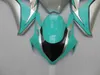 Injektionsgjutning Plastmakare för Honda CBR1000RR 2008-2011 Silver Green Fairings Set CBR1000RR 08 09 10 11 OT05