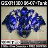 parlak mavi 8 hediye Için SUZUKİ Hayabusa GSXR1300 96 97 98 99 00 01 13MY213 GSXR 1300 GSX-R1300 GSX R1300 02 03 04 05 06 07 parlak mavi Fairing