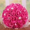 Wedding Bridal Bouquets with Handmade Flowers Crystal Rhinestone Rose Wedding Supplies Bride Holding Brooch Bouquet Wedding Flower9983555