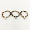 SN1178 Hot Sale Women`s Bracelet Natural Stone Yoga Bracelets Fashion Design Faceted Fire Coffee Stone Balance Bracelet