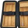 New Arrival 6 pcs Cigar Humidor Cedar wood Lined Portable Cigarette humidor Carrying travel packets wholesale