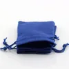 Hot ! 50pcs Linen Fabric Drawstring bags Candy Jewelry Gift Pouches Burlap Gift Jute bags 7x9cm / 10x14cm /13x18cm / 15x20cm ( blue )