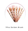 7pcs / set diamantformtråd Makeupborstar Professionella borstar Fiberborste Sätta Makeup Tools Eyebrow Eyeliner Pulverborstar