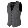 Wholesale- Formal Waistcoat for Men 2016 Men's Cardigan Vest Wedding Stripe Formal Designer Sleeveless Jackets V-neck Novelty Vests VS06