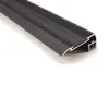 100 x 1m SETS / LOT STEP STEP LED Aluminiumprofilkanal och platt aluminiumsträngsprutprofil för trappa eller steglampor