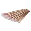 7pcs/set Mermaid Makeup Brushes Kit Soft Hair Bristles Eyebrow Eyeliner Blush Cosmetic Concealer Brushes Cosmetic Beauty Tools DHL Ship