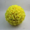 60 CM 23" Artificial Encryption Rose Silk Flower Kissing Balls Large Size For Christmas Ornaments Wedding Party Decorations 10 Color