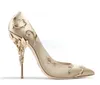 Ornate metal Filigree Leaf decor Women Pumps Multi-Colors elegent Women Shoes Stiletto high heel bridal Wedding Summer Shoes